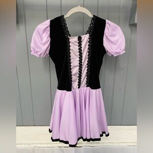 Art Stone Purple Village Maiden Peasant Dress Dance Costume